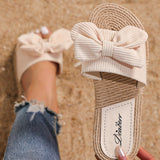 Boho Sandalen mit Schleife & Jutefußbett – Sommerlich & Bequem | Zendoo.de