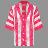 Noemi | Stylisches Häkel-Zweiteiler-Set mit Streifenmuster