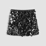 Lisa | Pailletten Minirock mit Taillenakzent Zendoo.de