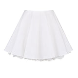 Dagny | Weißes Oberteil mit Puffärmeln und Minirock mit Schleife