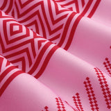 Maxikleid mit Ethno-Muster, Trägern und Schlitz für Damen