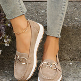 Bequeme Damen-Loafers mit elegantem Metallakzent