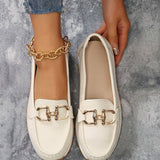 Bequeme Damen-Loafers mit elegantem Metallakzent