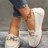 Bequeme Damen-Loafers mit elegantem Metallakzent