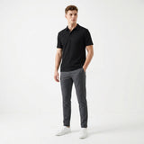 Herren Feinstrick Poloshirt mit Strukturmuster