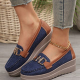 Bequeme Damen-Loafers mit elegantem Metallakzent