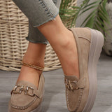 Bequeme Damen-Loafers mit elegantem Metallakzent