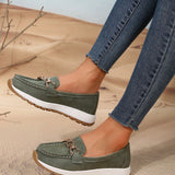 Bequeme Damen-Loafers mit elegantem Metallakzent