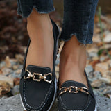 Bequeme Damen-Loafers mit elegantem Metallakzent