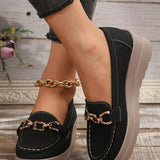 Bequeme Damen-Loafers mit elegantem Metallakzent