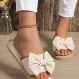 Boho Sandalen mit Schleife & Jutefußbett – Sommerlich & Bequem | Zendoo.de