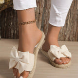 Boho Sandalen mit Schleife & Jutefußbett – Sommerlich & Bequem | Zendoo.de