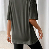 Oversized T-Shirt "Rocky Mountains" in Vintage-Schwarz – Urban Streetstyle mit Retro-Vibe