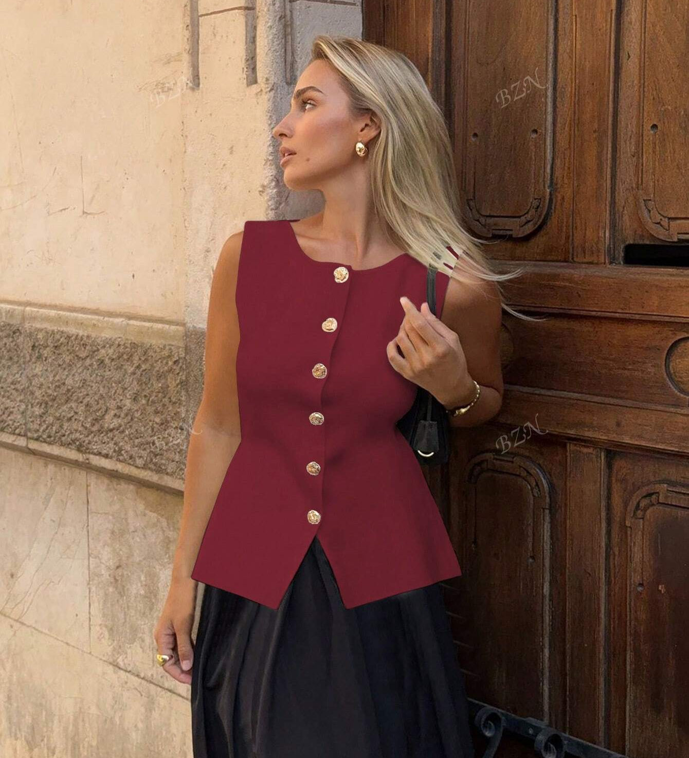 Ärmelloses Tailor-Weste mit Knöpfen – Feminin, Edel & Vielseitig