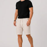 Herren Leinen Shorts mit Kordelzug