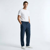 Herren Freizeithose mit Kordelzug und Geradem Bein