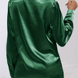 Irene | Elegantes Satin-Hemd mit langen Ärmeln für Damen