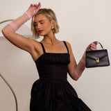 Elena | Strukturierte Damenhandtasche mit Top-Handle & goldfarbenem Verschluss – Elegante City-Bag