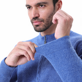 Wesley | Rippenstrick Reißverschluss Kaschmir Strickjacke für Männer