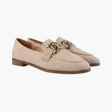 Jessica | Loafer aus Wildleder mit goldener Gliederschnalle