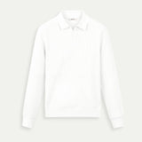 Herren Strick Poloshirt mit Langarm und Rippmuster