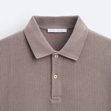 Kurzärmeliges Poloshirt in Cremeweiß – Minimalistisch und Bequem