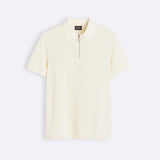 Modernes Strick-Poloshirt mit Reißverschluss