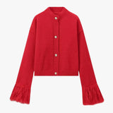 Manon | Strickjacke mit Knöpfen und Federärmeln