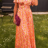 Ava™ | Elegantes Maxikleid mit V-Ausschnitt und femininer Passform