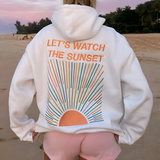 Oversize Damen-Hoodie mit Sunset-Print Let’s Watch the Sunset