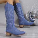Kesha | Cowboy-Boots aus Denim