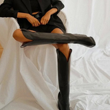 Betty | Moderner Cowboystiefel aus schwarzem Leder