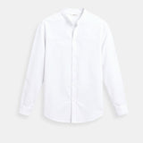 Klassisches Stehkragen-Hemd in Weiß