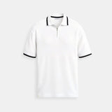 Klassisches Poloshirt mit Reißverschluss und Kontrastdetails
