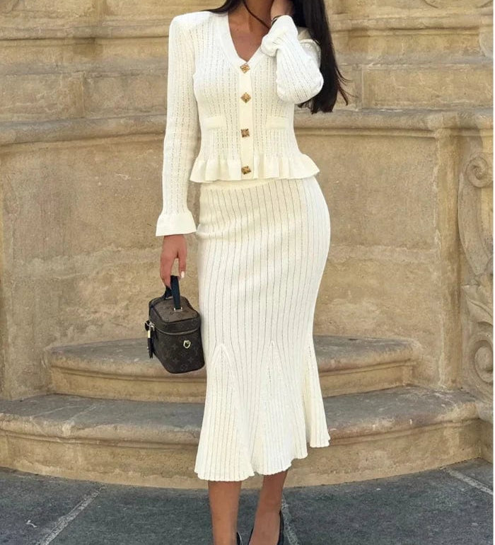 Victoria | Eleganter Strick-Zweiteiler – Klassische Eleganz für jeden Anlass