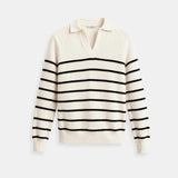 Gestreifte Pullover mit Kragen