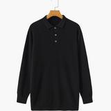 Bennett | Luxuriöser Herren Kaschmirpullover mit Polokragen & Knopfleiste