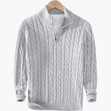 Amir | 3-teiliges Outfit-Set mit Zopfmuster-Pullover, hose & Loafern