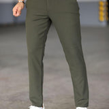 Malte | Chinos Slim Fit Dunkelgrüne Hose