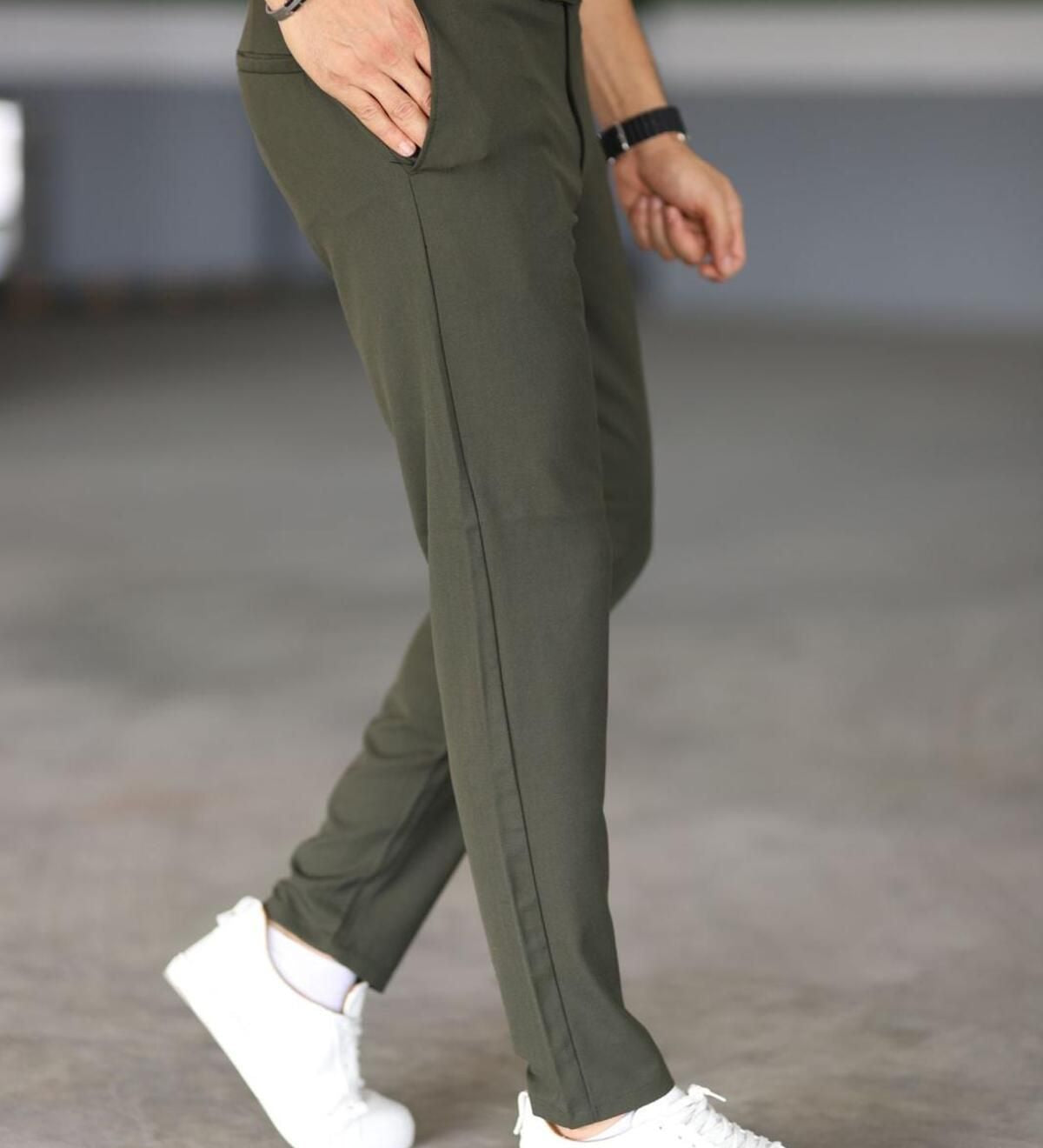 Malte | Chinos Slim Fit Dunkelgrüne Hose