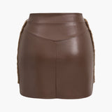 Antonia | Kunstleder-Set mit Kunstpelz-Details