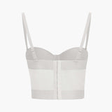 Ida | Figurbetontes Bustier-Top mit Bügel-Cups und transparenter Mesh-Struktur
