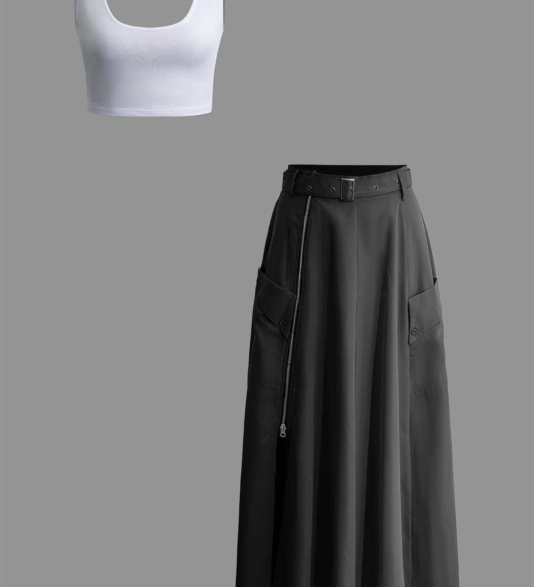 Asteria | Stilvolles Zweiteiler-Set mit Crop-Top & Maxirock