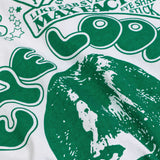 Gracelyn | Hochgekrempelte Ärmel EYE LOOK Grafikdruck Crop-T-Shirt mit Knotendetail