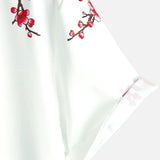 Jackson | Kurze Ärmel Weiß Floral bedrucktes Sommerhemd