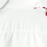 Jackson | Kurze Ärmel Weiß Floral bedrucktes Sommerhemd