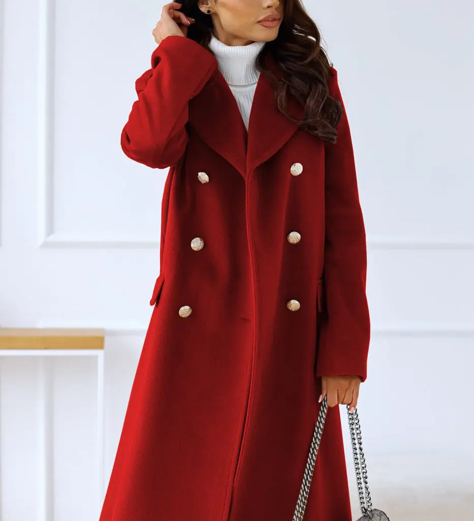 Liva | Doppelreihiger Wollmantel für Damen Zendoo.de