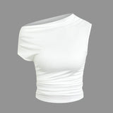 Athena | One-Shoulder Top & Drapierter Minirock – Perfekt für glamouröse Auftritte