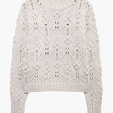 Delia | Modischer Damenpullover aus Zopfmuster