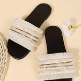 Sommerliche Slides mit Fransen-Detail